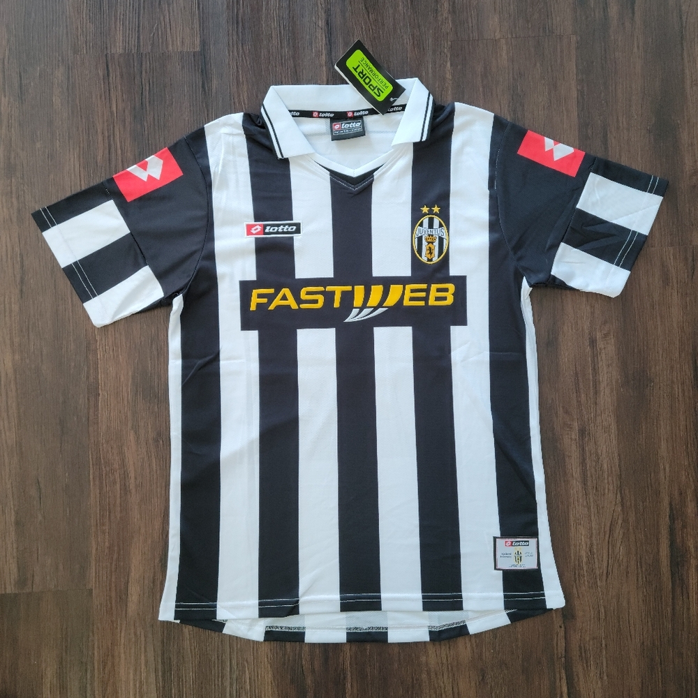 Alessandro Del Piero Juventus New Men's Retro Vintage Home Lotto Soccer Jersey